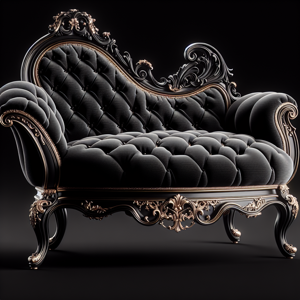 Chaise baroque noir