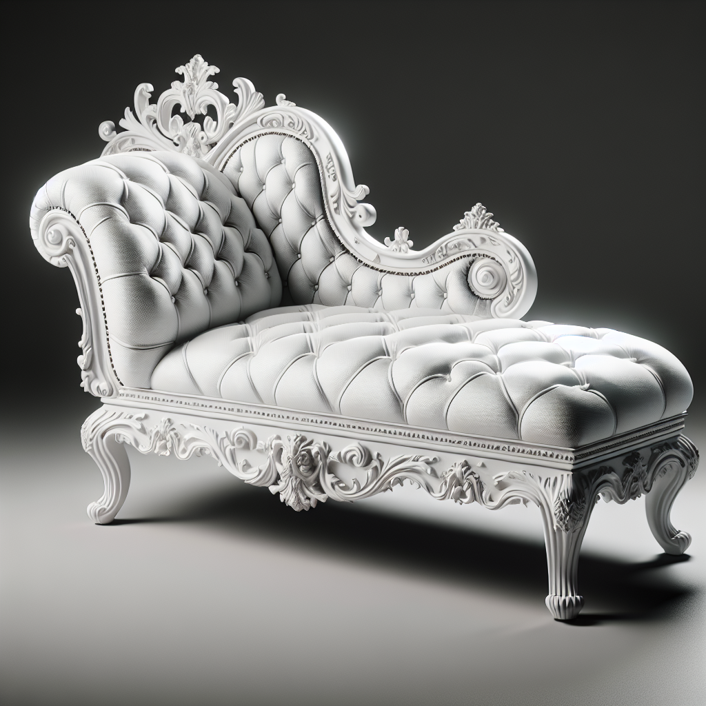 Chaise baroque blanche