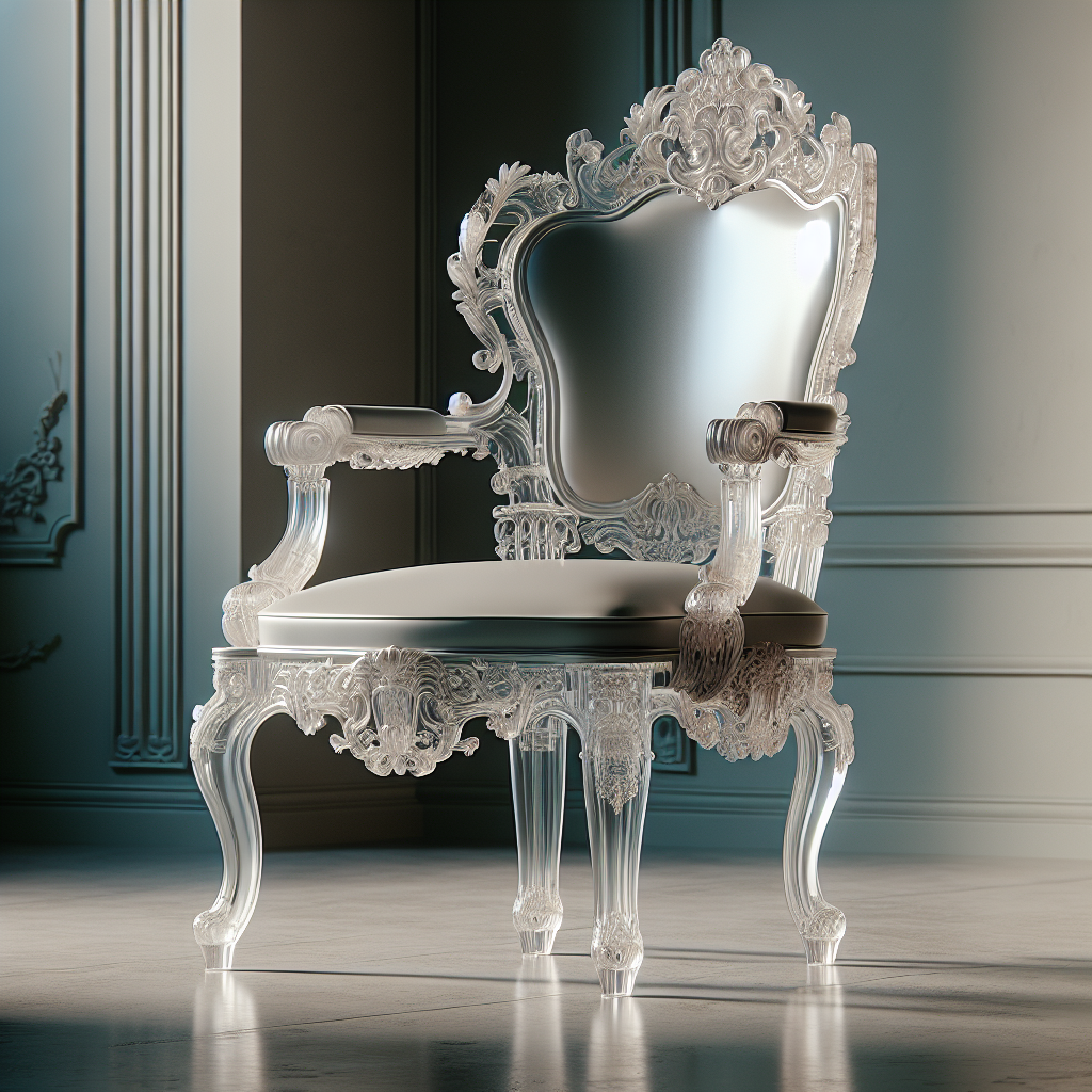Chaise transparente baroque