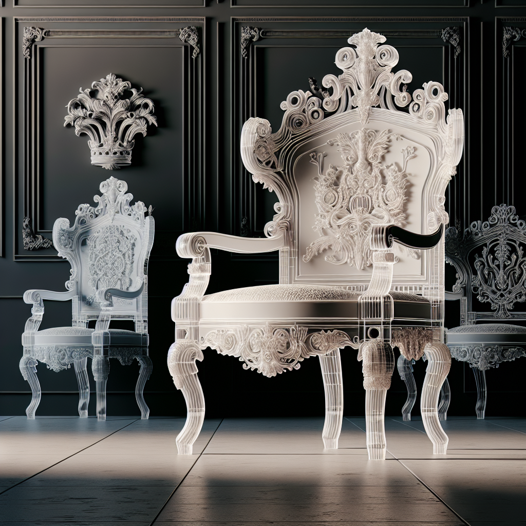 Chaises baroques transparentes