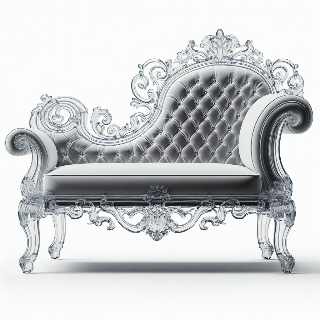 Chaise baroque transparente