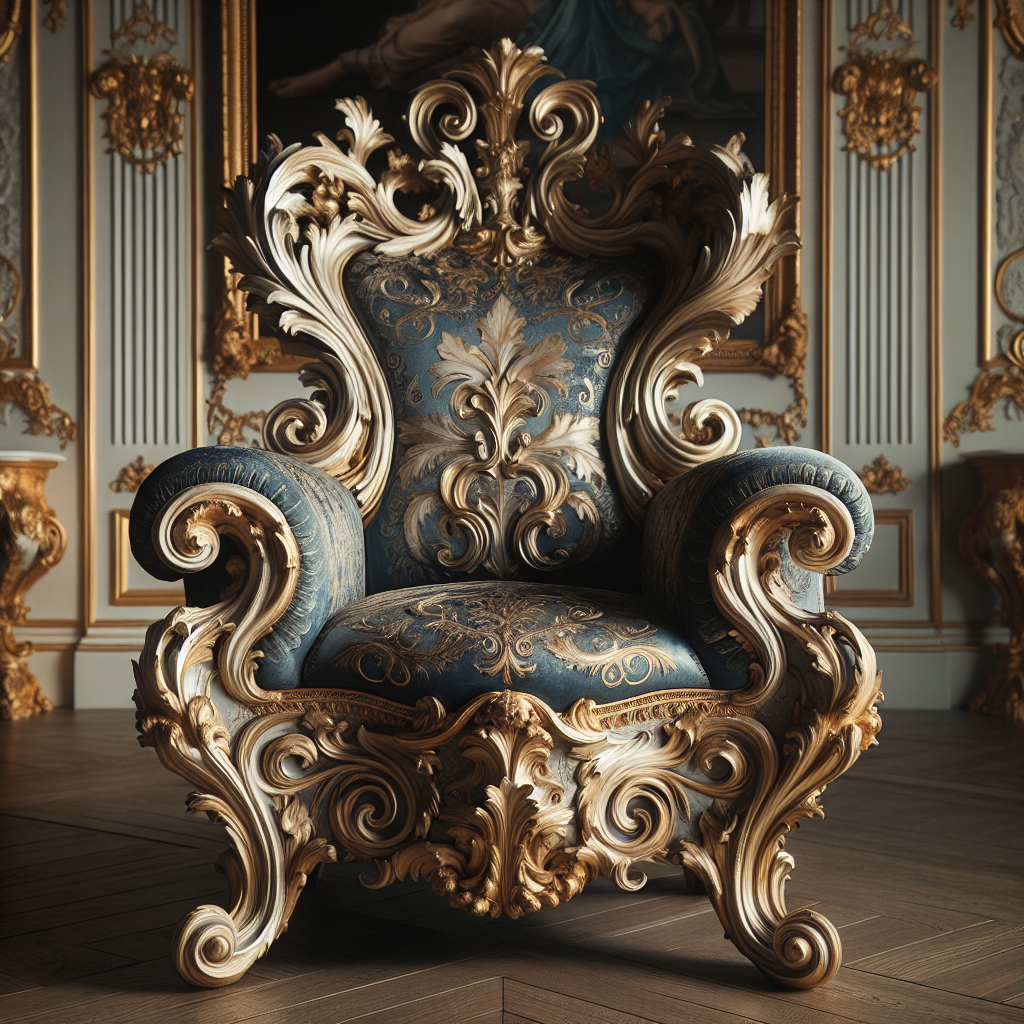 Fauteuil baroque trone