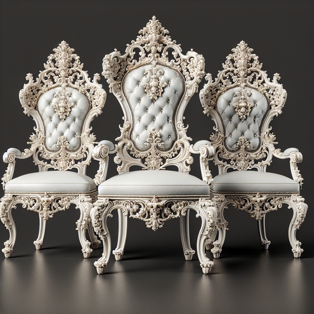 Chaises baroques blanches