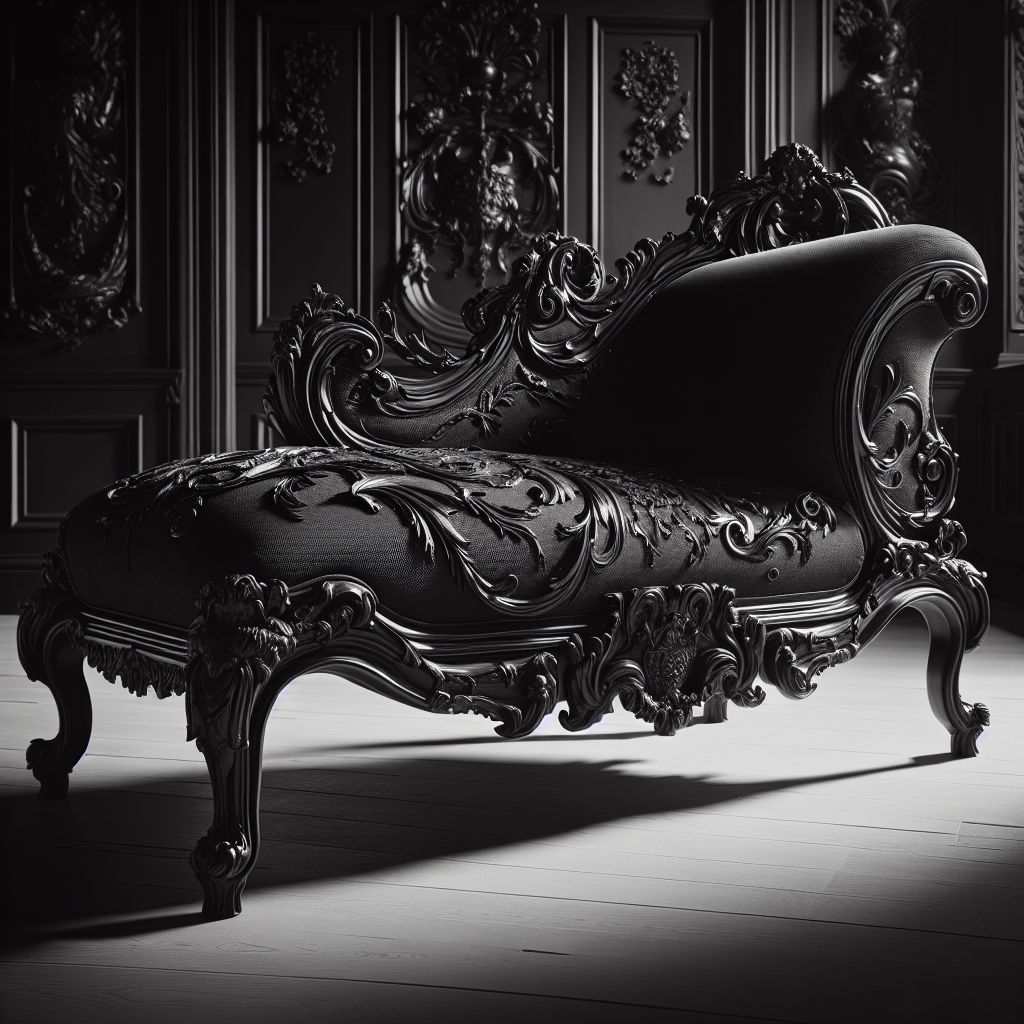 Chaise noir baroque