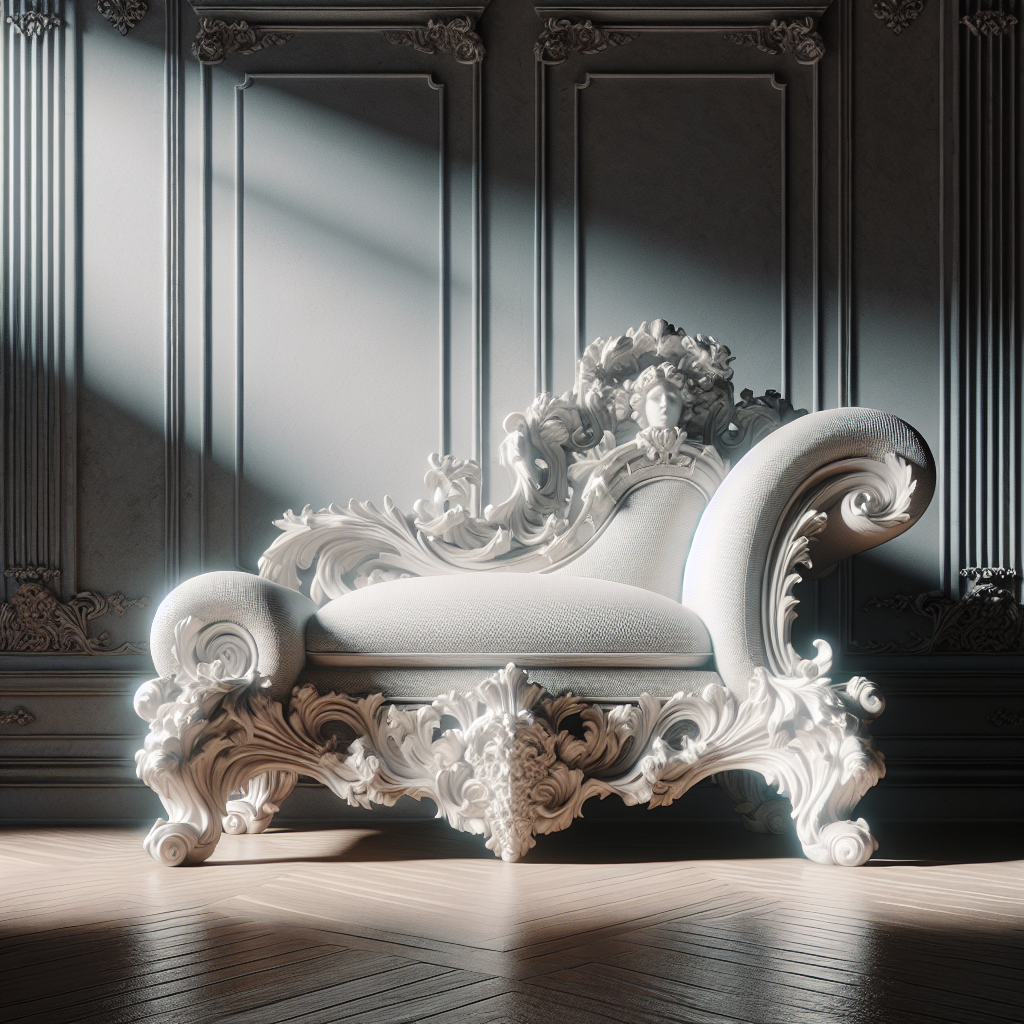 Chaise baroque blanc