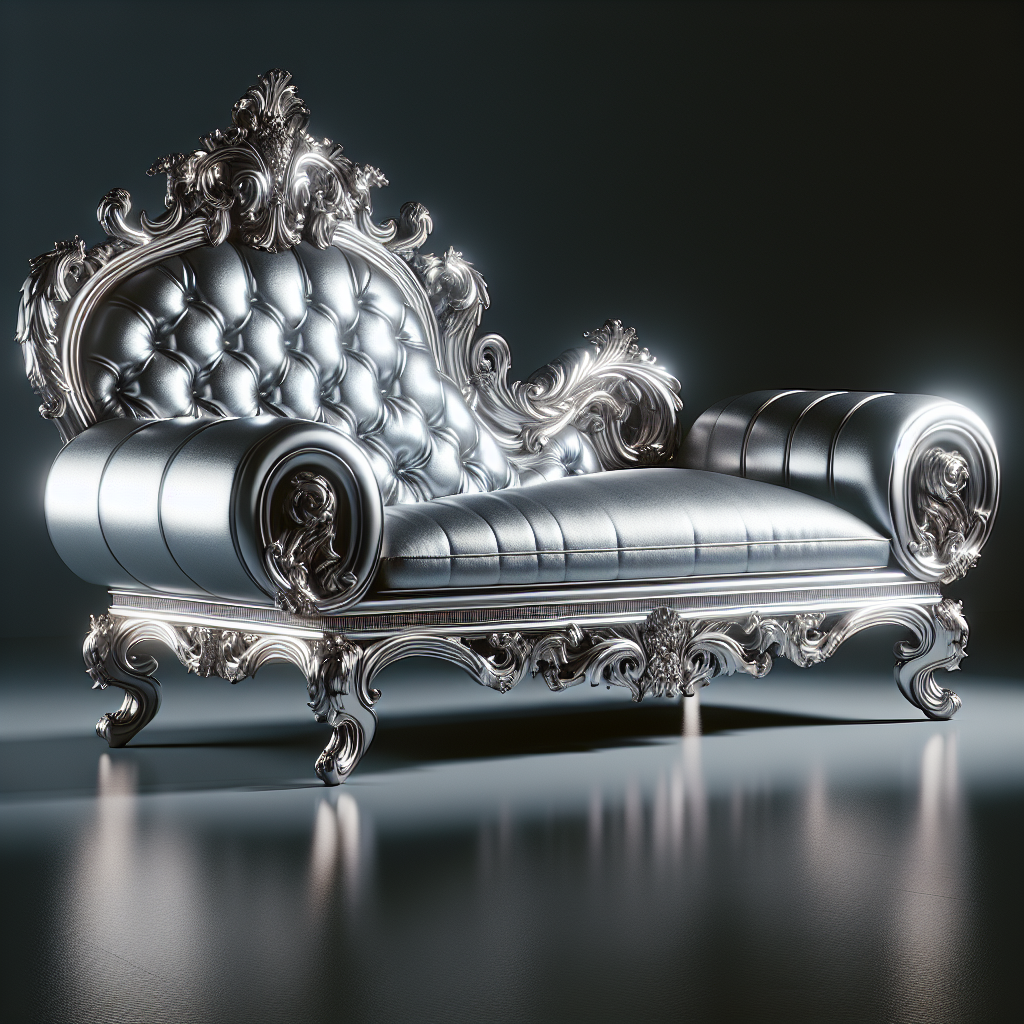 Chaise baroque argentée
