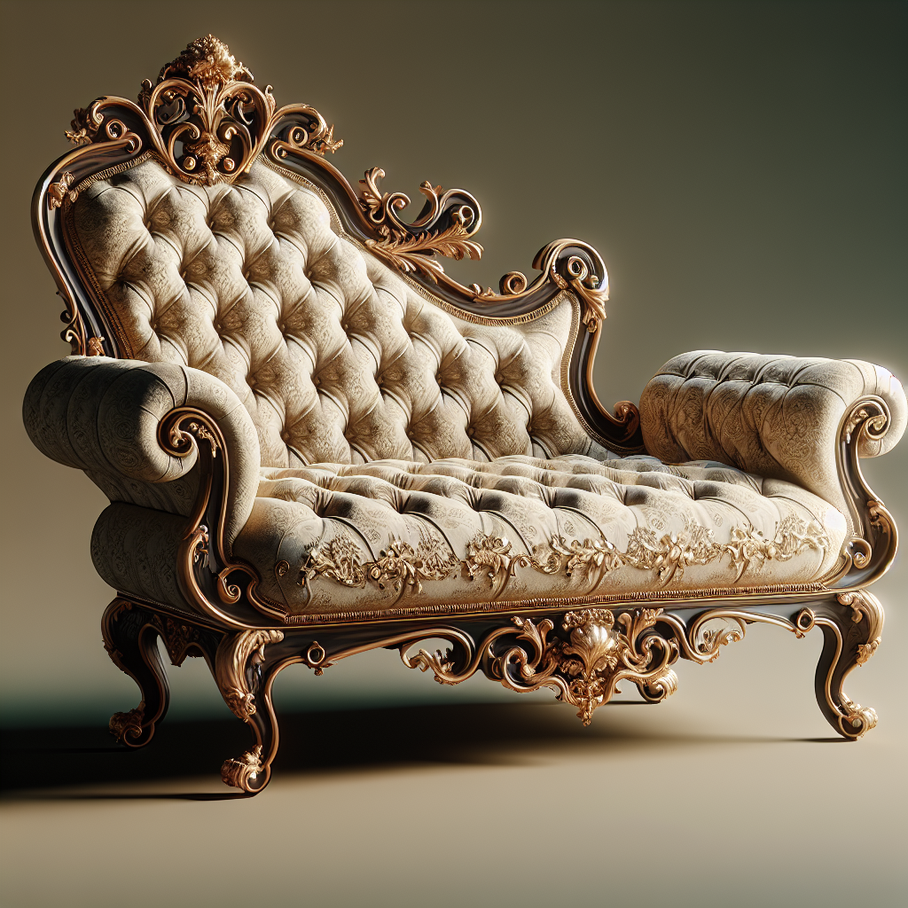 Chaise baroque capitonne