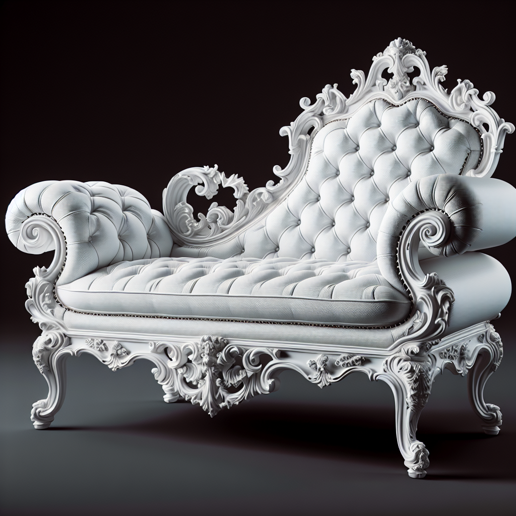 Chaise blanche baroque