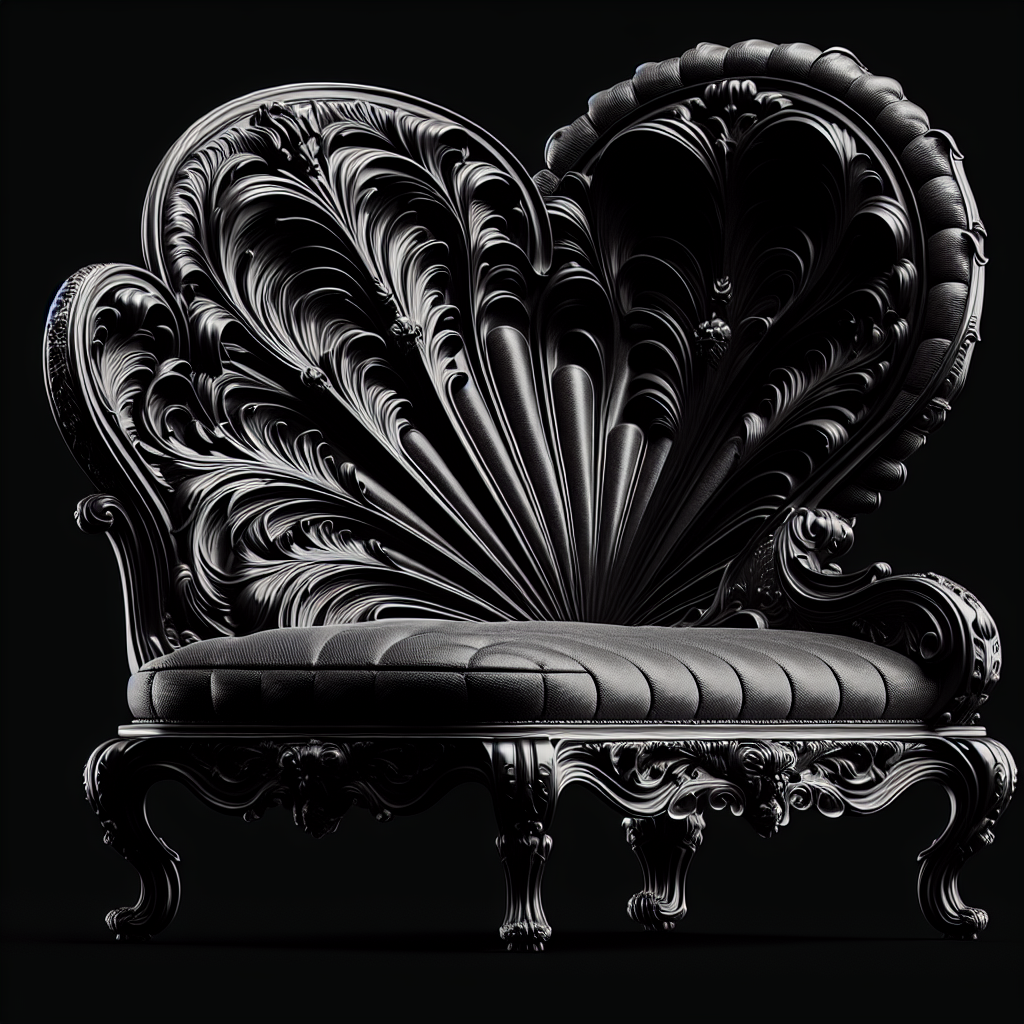 Chaise baroque noir